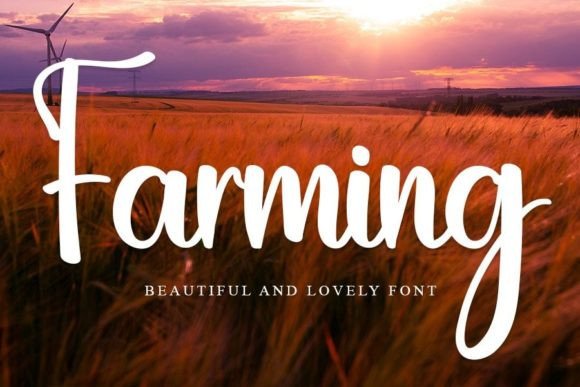 Farming Font Poster 1