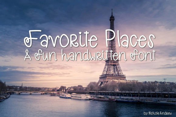 Favorite Places Font Poster 1