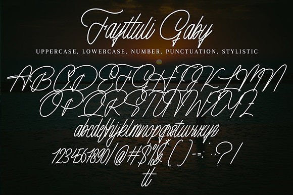 Fayttuli Gaby Font Poster 12