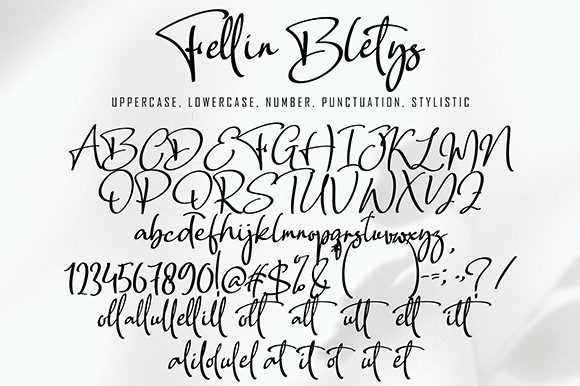 Fellin Blettys Font Poster 8