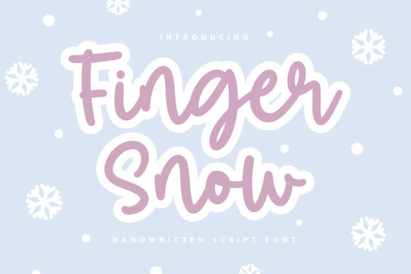 Finger Snow Font