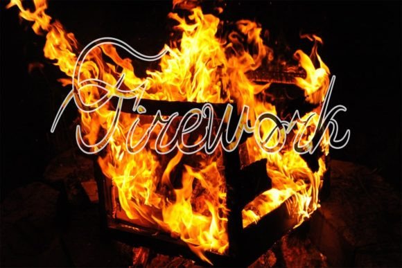 Firework Font Poster 3
