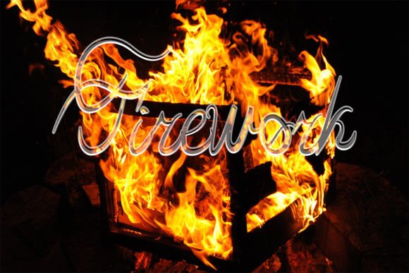 Firework Font Poster 4