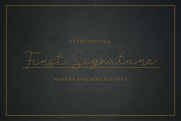 First Signature Font Poster 1