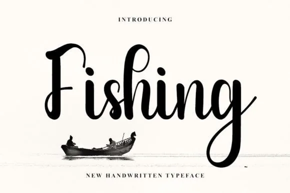 Fishing Font Fishing Font Poster 1