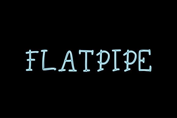 Flat Pipe Font Poster 1