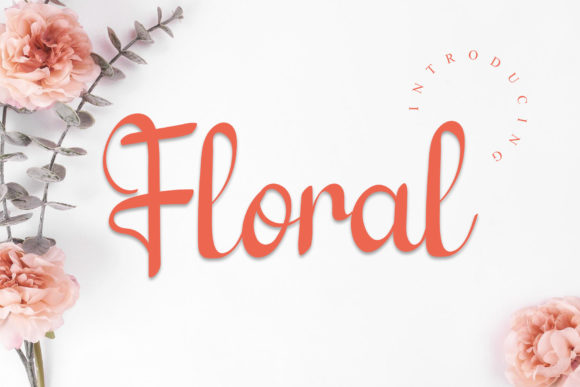 Floral Font Poster 1