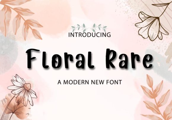 Floral Rare Font Poster 1