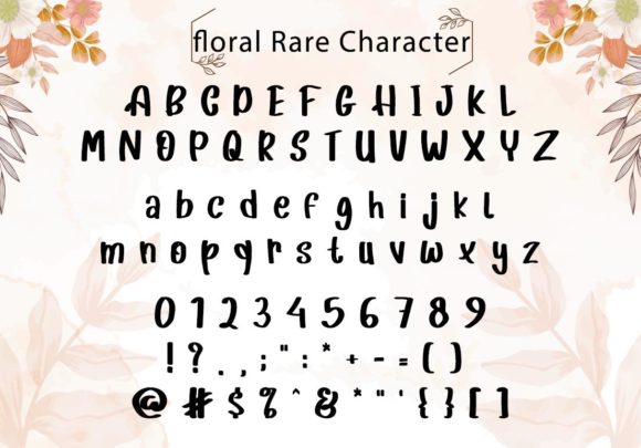 Floral Rare Font Poster 5