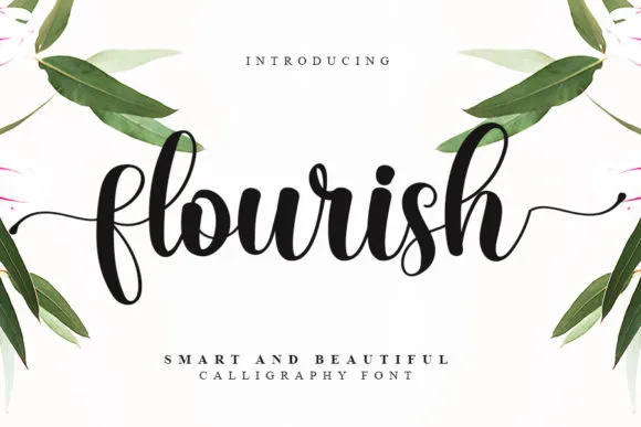 Flourish Font Flourish Font Poster 1