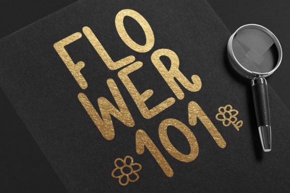 Flower Font Poster 3