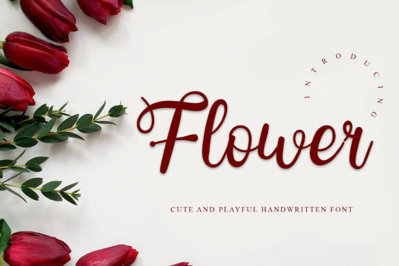 Flower Font Poster 1