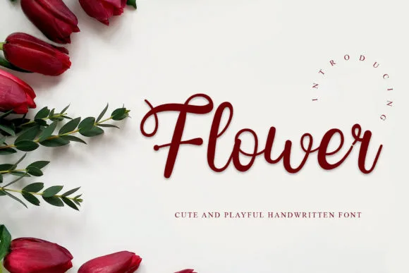 Flower Font Flower Font Poster 1