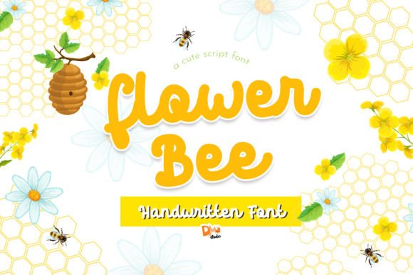 Flower Bee Font Poster 1