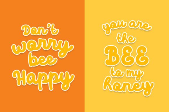 Flower Bee Font Poster 4