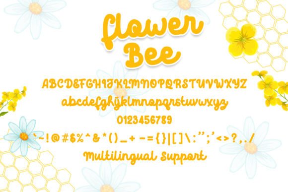 Flower Bee Font Poster 5