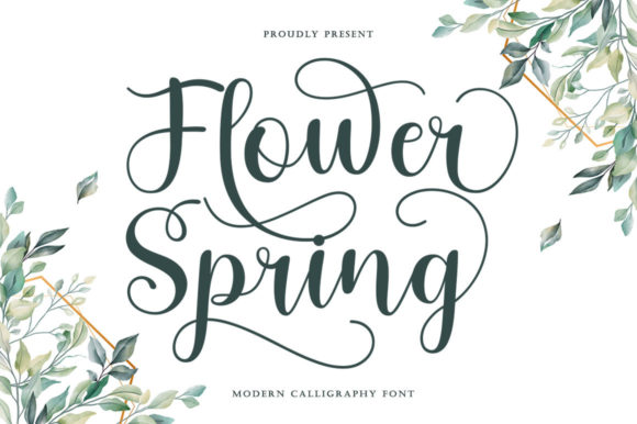 Flower Spring Font Poster 1