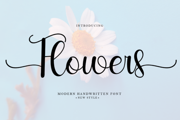 Flowers Font Poster 1