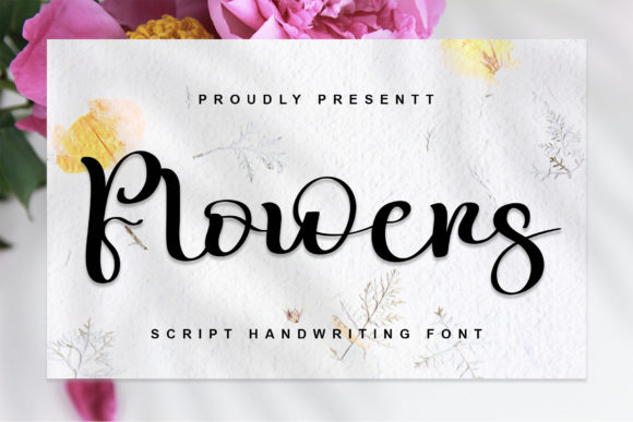 Flowers Font Poster 1