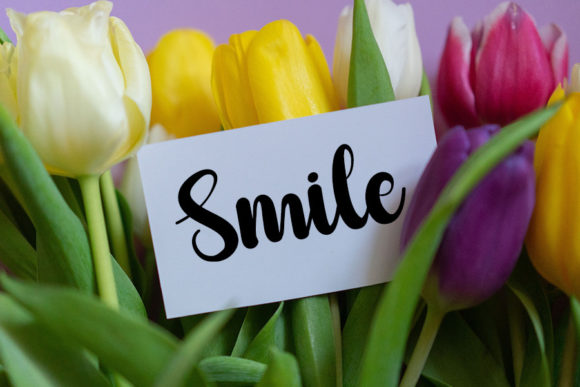 Flowers Blossom Font Poster 2