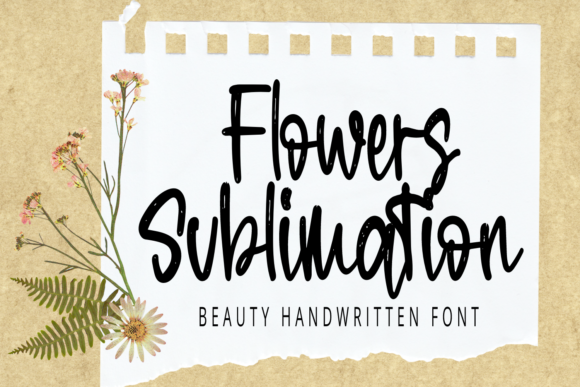 Flowers Sublimation Font Poster 1