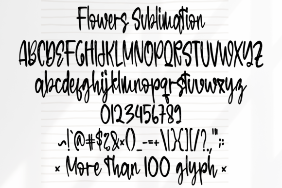 Flowers Sublimation Font Poster 6
