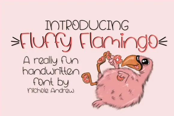 Fluffy Flamingo Font Fluffy Flamingo Font Poster 1