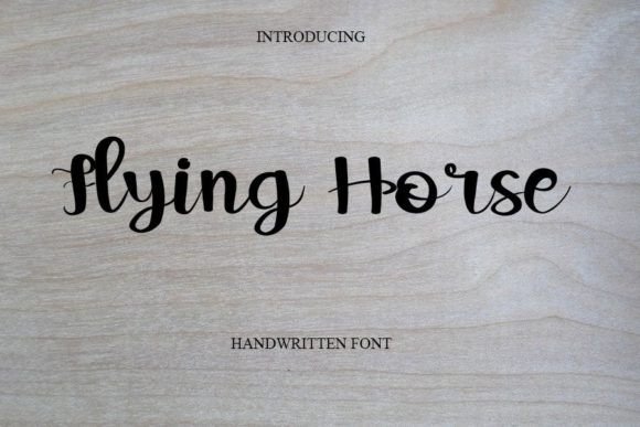 Flying Horse Font Poster 1
