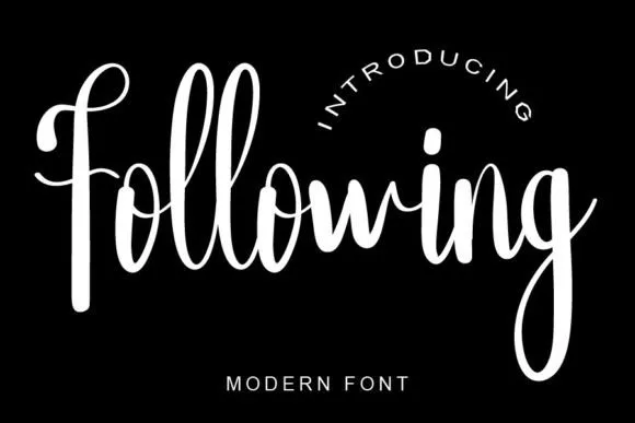 Following Font Following Font Poster 1