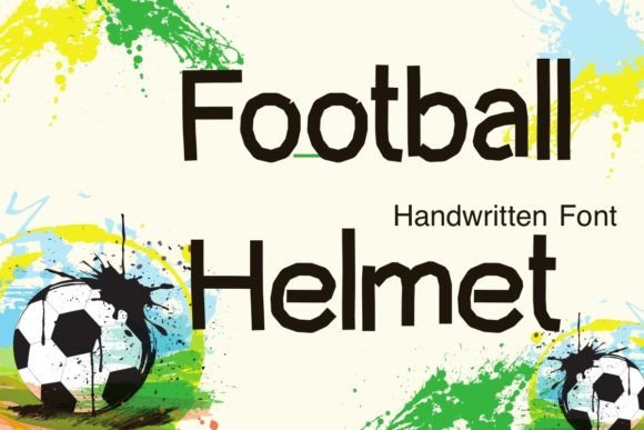 Football Helmet Font Poster 1