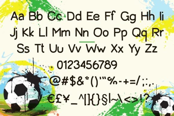 Football Helmet Font Poster 2