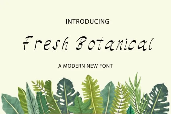 Fresh Botanical Font Fresh Botanical Font Poster 1