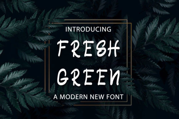 Fresh Green Font Poster 1