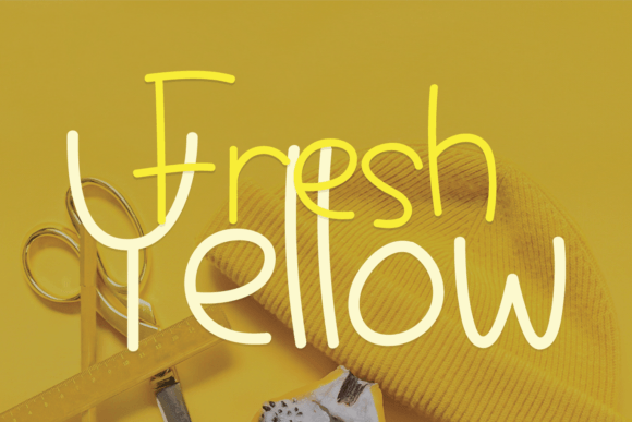 Fresh Yellow Font Poster 1
