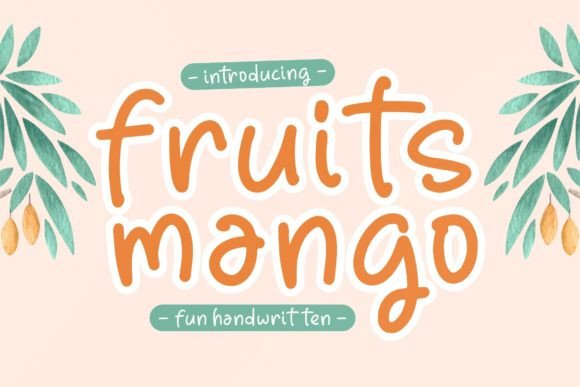 Fruits Mango Font Poster 1