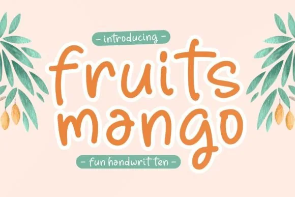 Fruits Mango Font Fruits Mango Font Poster 1