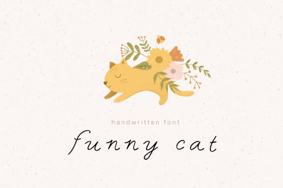 Funny Cat Font Poster 1