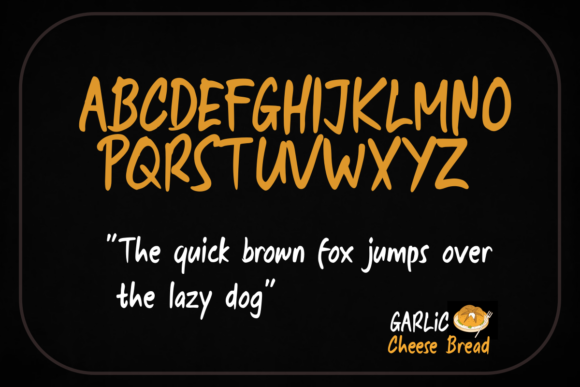 Garlic Cheese Bread Font Poster 4