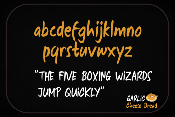 Garlic Cheese Bread Font Poster 5