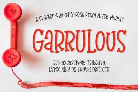 Garrulous Font Garrulous Font Poster 1