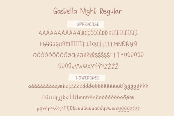 Gastella Night Font Poster 11