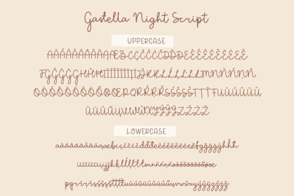 Gastella Night Font Poster 12