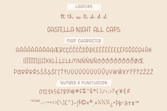 Gastella Night Font Poster 13