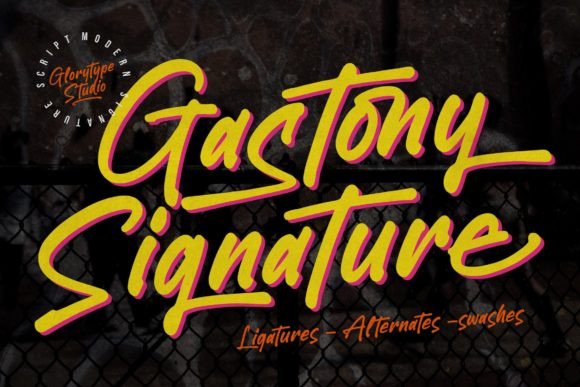 Gastony Signature Font Poster 1