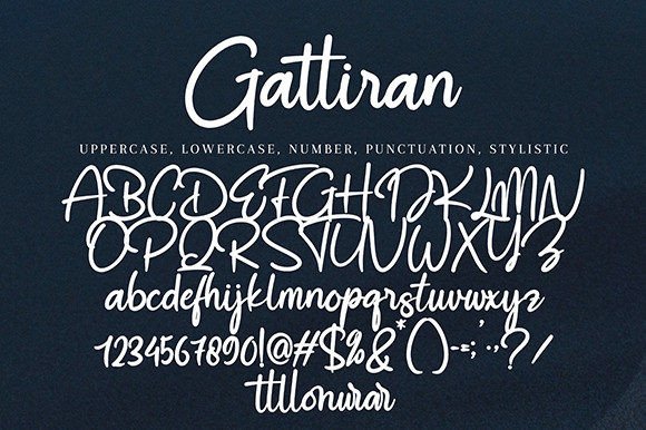 Gattiran Font Poster 9