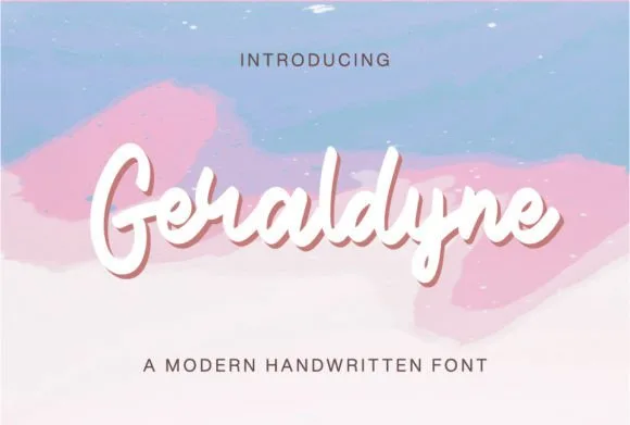 Geraldyne Font Poster 1