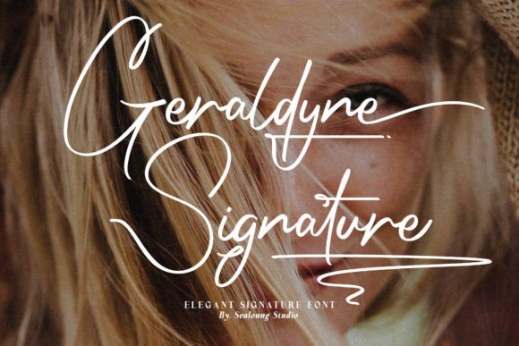 Geraldyne Signature Font Poster 1