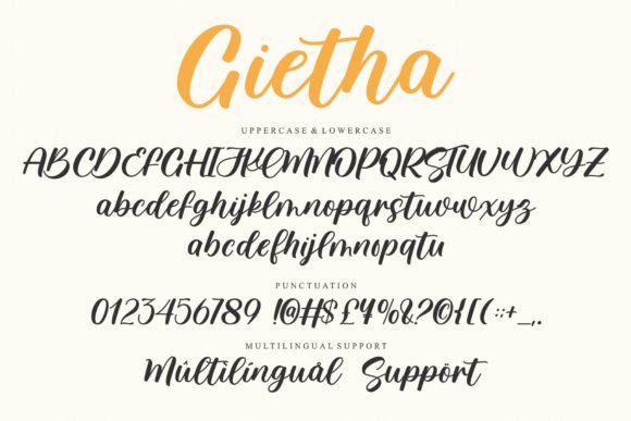 Gietha Font Poster 9