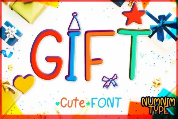 Gift Font Gift Font Poster 1