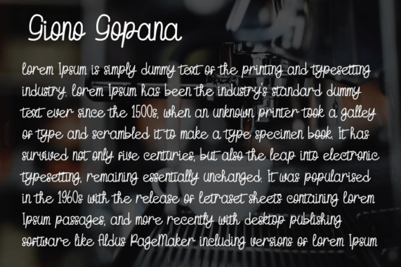 Giono Gopana Font Poster 3